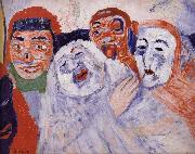 James Ensor Singing Masks Sweden oil painting artist